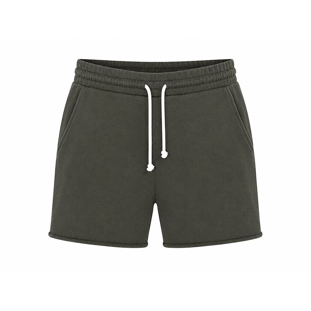 H&M Olive Green Sweat Shorts Mens Size Large Drawstring Lounge Shorts